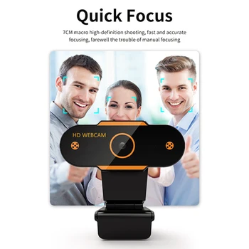 

Video Conference Live Streaming Web Camera with Microphone 1080P HD USB Webcam Widescreen Video Work Home Accessories
