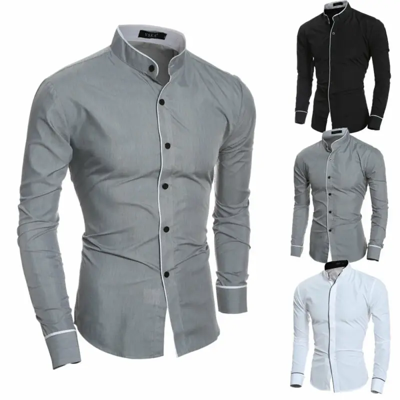 2020 Men's Luxury Casual Formal Shirt Long Sleeve Slim Fit Business Dress Shirts Tops Social Blouse Men Formal Blouse 2020 Men's Luxury Casual Formal Shirt Long Sleeve Slim Fit Business Dress Shirts Tops Social Blouse Men Formal Blouse