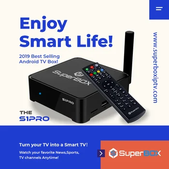 

Super Box S1pro The Best TV Box for North American with Live TV VOD Movies Android 7.0 Player
