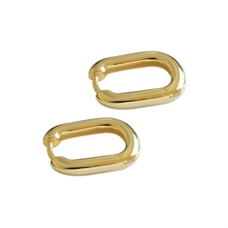 

Geometry Unique Punk Silver 925 Hoop Earrings Aretes De Mujer Oval Brincos Para As Mulheres Pendientes Mujer Moda 2020