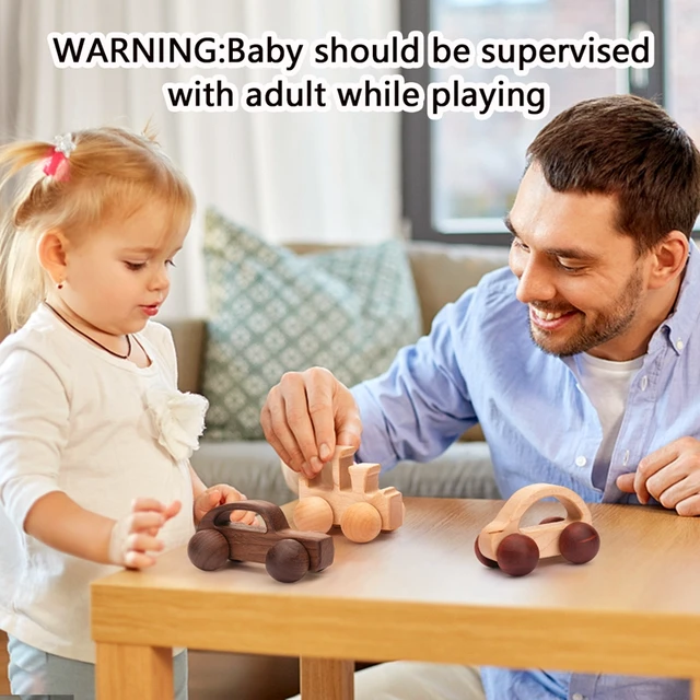 1pc Organic Beech Wooden Car For Babies BPA Free Montessori Toys Wooden Rattle Brain Game Toys Handmade Crafts Gift Child Block 6