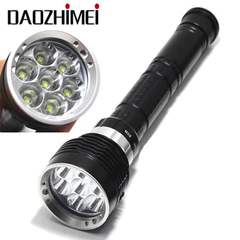 

New 8000 Lumen Underwater 200M Torch 7 x XM-L2 LED Scuba Diving Flashlight Diver Torch Light for 3x18650 or 26650 battery
