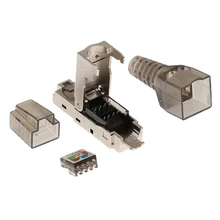 Aliexpress - CAT6A RJ45 Termination Plug Network Connector Modular Plugs Shielded Connectors Ethernet Cable Adapter Metal Shielded Shell