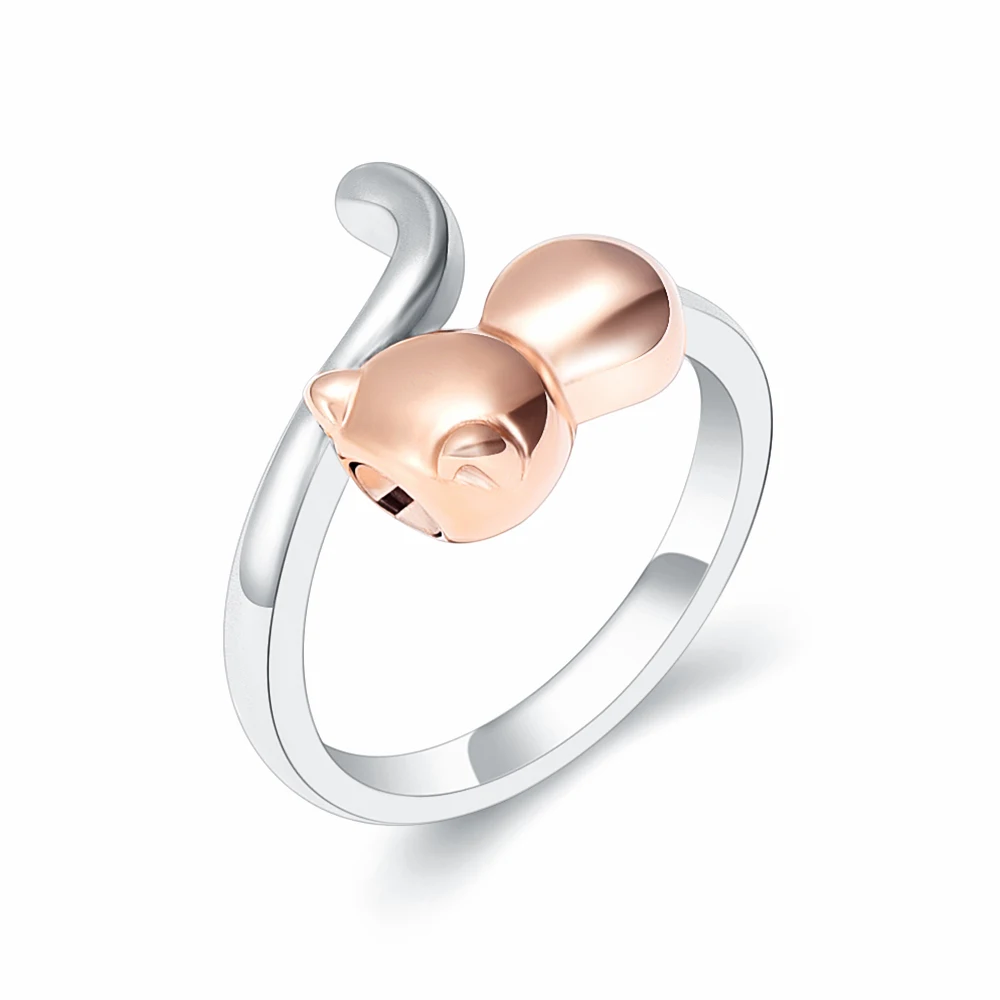 

Кольцо для кремации с изображением милой кошки, кольцо для праха для кремации любимых питомцев, кольцо для кремации