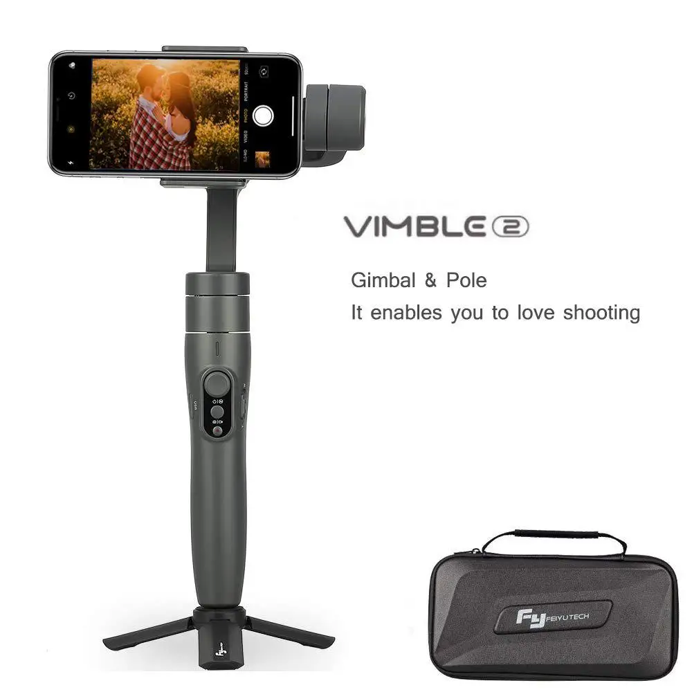 

320 Degree 2 3-Axis Bluetooth Handheld Gimbal Stabilizer for iPhone X / 8 Samsung Galaxy S9 / S8 / Huawei Smartphones Tripod