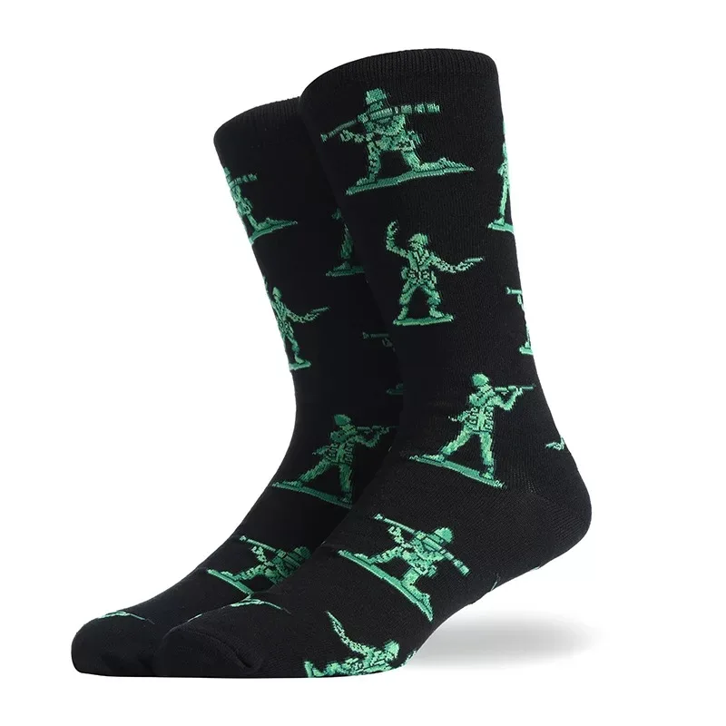 Calcetines blandos de algodón para hombre con diseño смешной de manzana de aguacate calcetín de фрута 3D в стиле Харадзюку - Цвет: 8