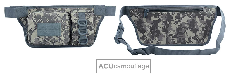 Outdoor Sports Waterproof Tactical Waist Bag Utility Riding Multi-pockets Card Phone Bags Camouflage Cycling Running Hiking Bags
