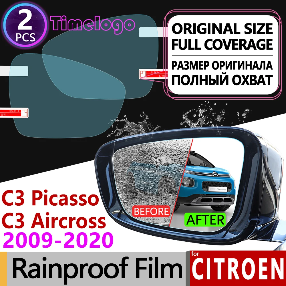 

For Citroen C3 Picasso Aircross 2009 - 2019 Full Cover Anti Fog Film Rearview Mirror Rainproof Accessories 2010 2014 2015 2016