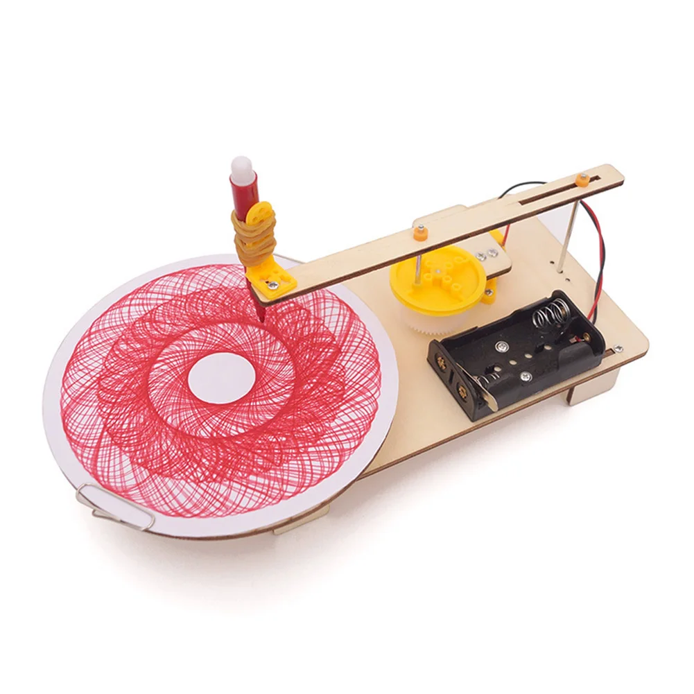Educational Toy DIY Assembled Electric Plotter Drawing Model Physics Experiment Education Toy Kids Student Physical