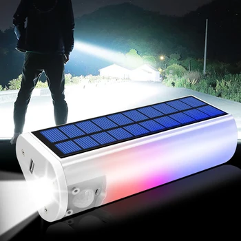 

Rechargeable 650 Lumen LED Waterproof Solar Flashlight USB Cell Phone Charger Indoors or Outdoor Use Portable Solar Light