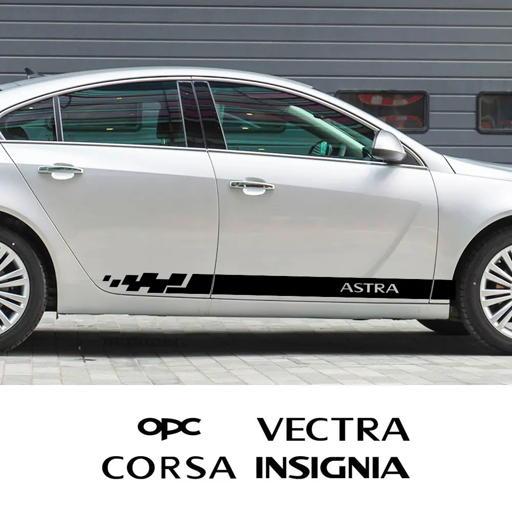 Für Opel Astra Insignia Corsa Opc Vectra Mokka 2 Stück Autotür Seiten aufkleber  Auto Styling Taille Linie Dekor Aufkleber Wrap Zubehör - AliExpress