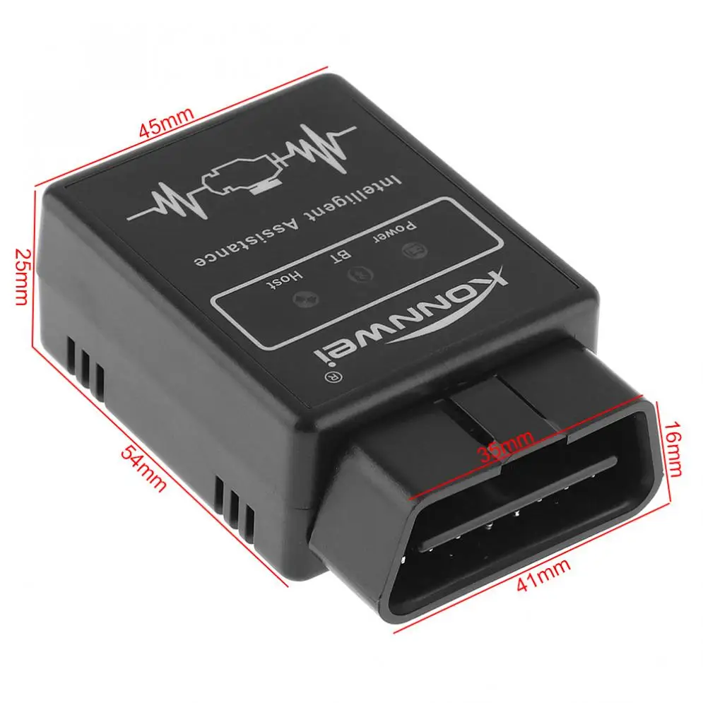 KONNWEI KW912 12 В EML327 в 1,5 OBD-II инструмент для диагностики неисправностей автомобильного двигателя Поддержка всех моделей протокола