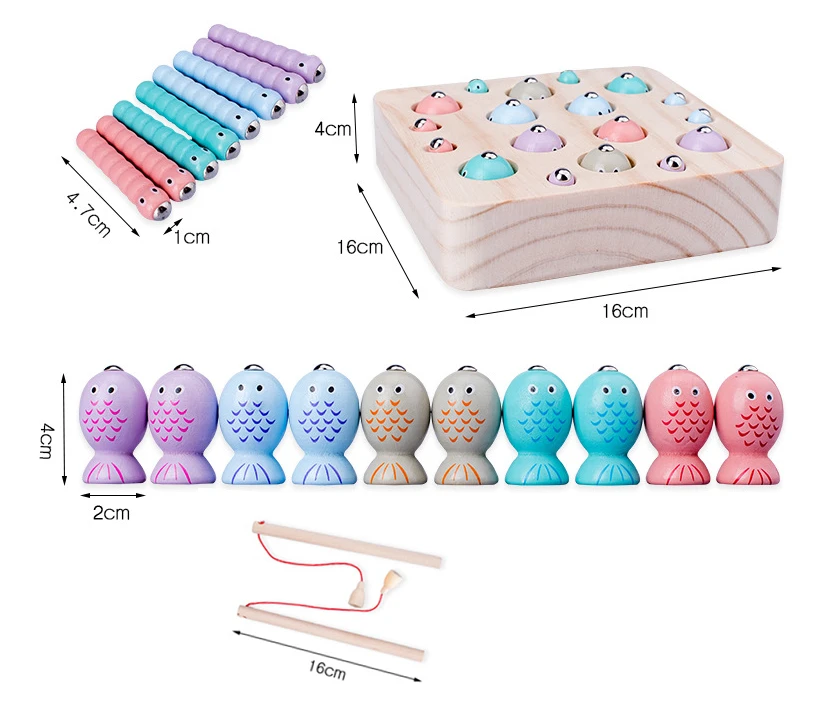 Деревянные детские развивающие магнитные скребки рыбалка игра мальчик для девочки Лучший подарок