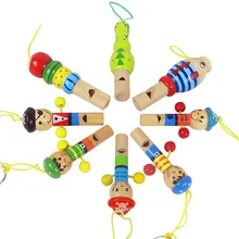 Деревянный милый мультяшный свисток игру на музыкальных инструментах вокальный классические для развитие детей, декоративные игрушки в подарок