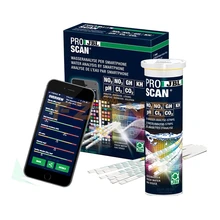 Kit de prueba de agua para acuario, análisis de agua con prueba de PH, JBL Proscan, con evaluación a través de la aplicación, Kit de prueba de agua para PH/GH/KH/NO2/NO3/Cl2/co2
