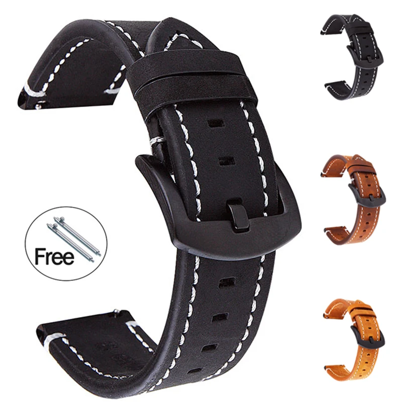 

Watch Strap 20mm 22mm Genuine Leather Watch Band for Samsung Galaxy Gear S2 S3 Watch Bracelet 20mm 22mm for Samsung Watch 46mm