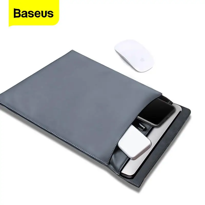 

Baseus Laptop Bag Case For Macbook Air Pro 13 14 15 16 Inch Mac Book PU Leather Sleeve Cover For Notebook Computer Coque Fundas