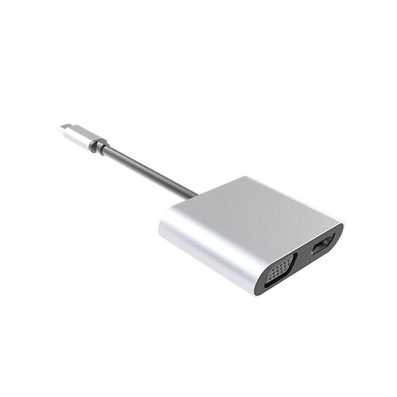 4 в 1 USB C HDMI Type к 4K адаптер VGA USB3.0 o видео конвертер PD 87W быстрое зарядное устройство