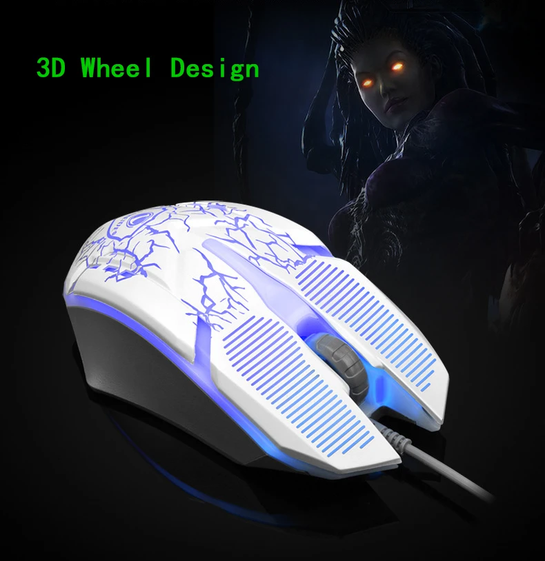 Проводная игровая мышь, 3 кнопки, светодиодный, оптическая, USB, компьютерная мышь, геймерские мыши, красочный светильник, игровая мышь, эргономичная мышь для ПК, ноутбука