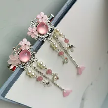 1 шт. винтажное украшение в виде цветка кошачий глаз заколка для волос старинный китайский для волос девушка свадебные украшения для волос кошачьи глаза заколка для волос