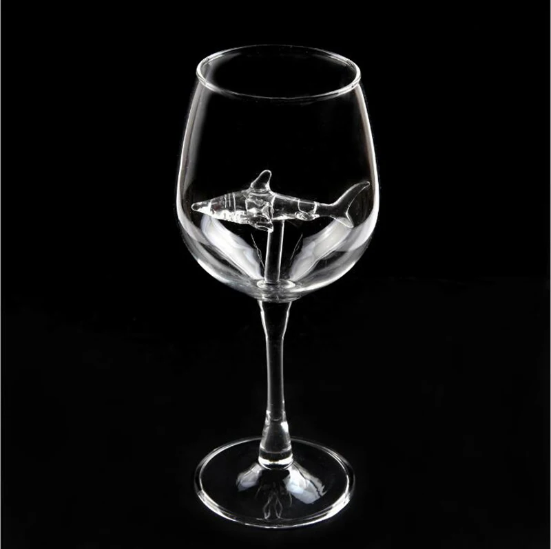 Shark cup Online celebrity Elephant red wine decanter high borosilicate decanter shark wine glass swan wine glass dolphin wine glass - Цвет: Shark cup