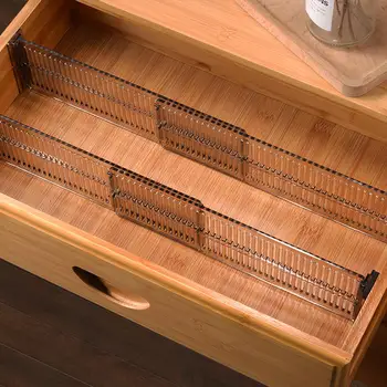 

2Pcs Drawer Clapboard Partition Divider Cabinet Adjustable DIY Wardrobe Partition Baffle Finishing Storage Organizer