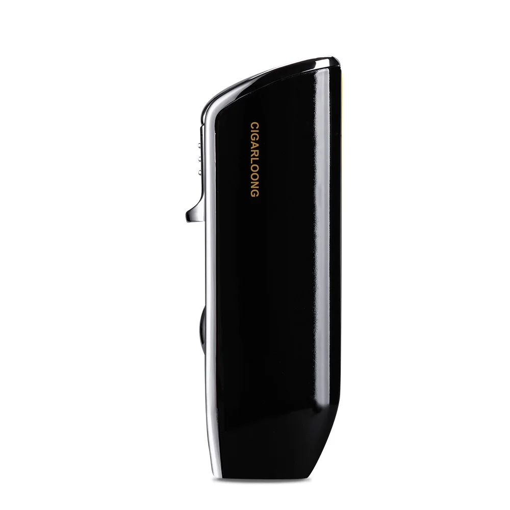 Butane Gas Lighter Cigarette Lighter CIGARLOONG Refillable Butane Gas Lighters Windproof 4 Jet Flame Metal Cigar Lighter Table Gun Cigarette Torch Lighter Smoking