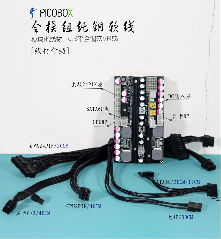 Материнская плата компьютера Мощность 16 V-24 V DC-ATX 500 Вт высокой мощности Мощность широкий Напряжение Питание для компьютерный серверный шкаф