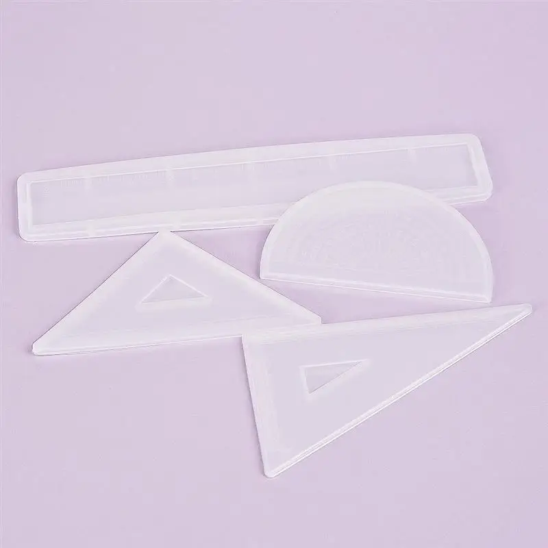 DIY Ruler Resin Mold Protractor Triangle Ruler