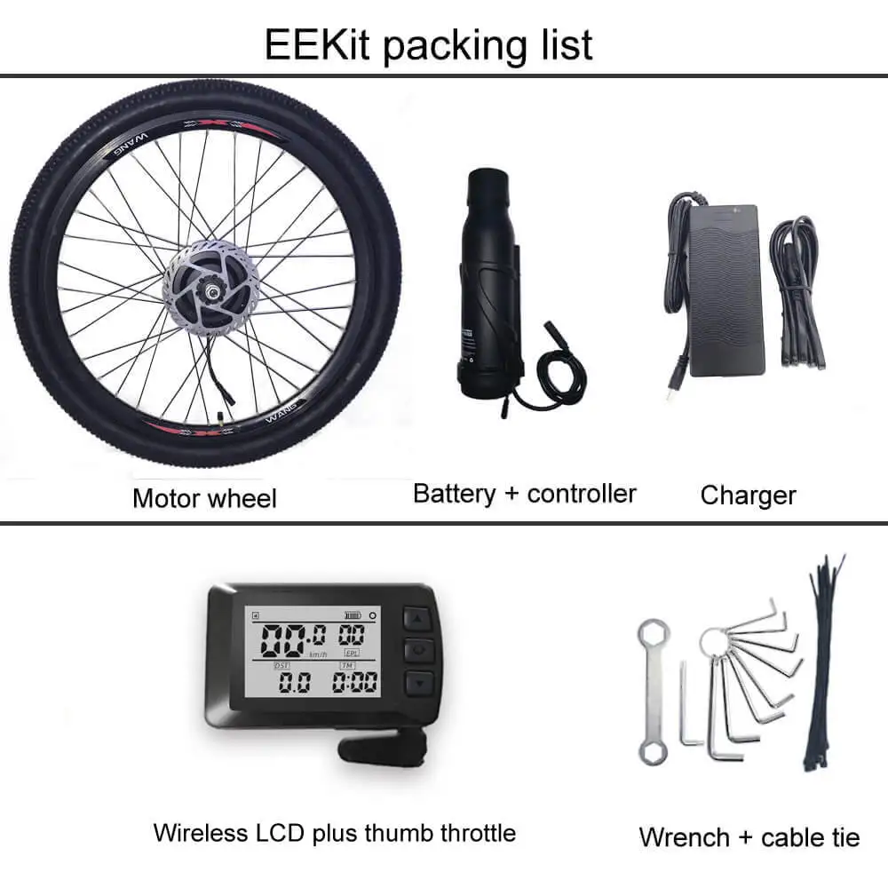 Один кабель Электрический велосипед Conversion Kit EEKit 36 В 250 Вт 7Ah|Двигатель для