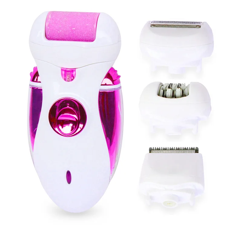 

New Style Electric 4-in-1 Rechargeable Women's Armpit Hair Lady Shaver Electric Foot Callus Remover Foreign Trade Export