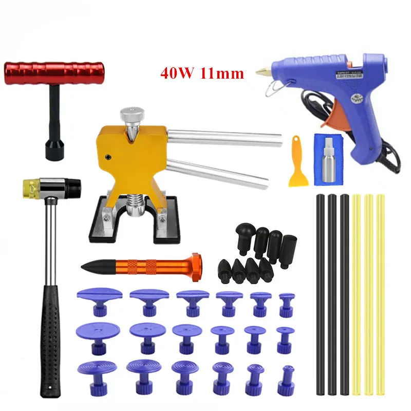 PDR Tools Kits Car Auto Body Paintless Dent Removal Repair Tool Dent Lifter Kit Bridge Glue Puller Set - Цвет: kit2
