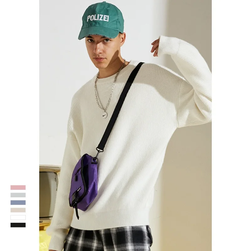 Yasword 6 Colors Wool Sweater Solid Pure Color Men Autumn Fashion Round Neck Casual Knitted Pullover Man Sweatcoat Male Tops Yasword 6 Colors Wool Sweater Solid Pure Color Men Autumn Fashion Round Neck Casual Knitted Pullover Man Sweatcoat Male Tops
