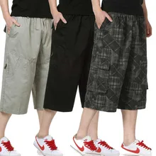 Летние мужские шорты-карго размера плюс 5XL 6XL, повседневные шорты с эластичной резинкой на талии, пляжные шорты, свободные мешковатые шорты, мужская одежда