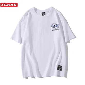 

FGKKS Brand Men T-Shirts O-Neck Cotton Men's High Quality Short Sleeve T Shirt Fashion Comfortable Wild Simple T Shirts Male