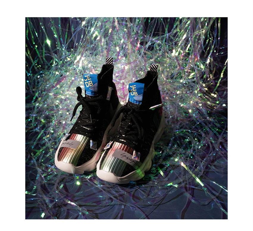 IGU/женские кроссовки; обувь на плоской платформе; tenis feminino; эластичные носки; флуоресцентная обувь с высоким берцем; женская обувь; большие размеры 41, 42