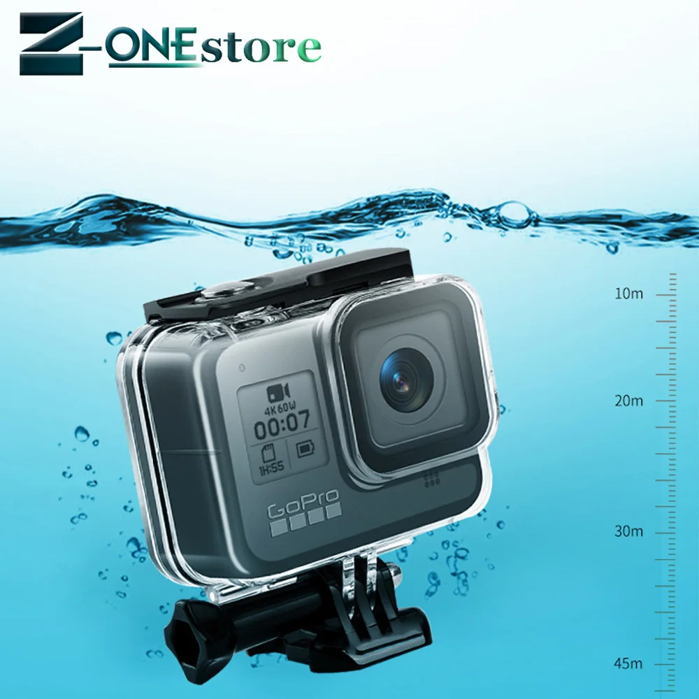 Чехол для дайвинга для GoPro Hero 8 Водонепроницаемый корпус Чехол защитный аксессуар для подводного плаванья чехол Корпус оболочка для GoPro Hero8 аксессуары для камеры