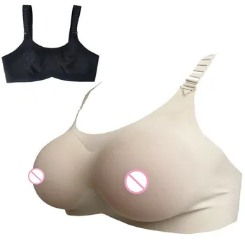 

2020 Pocket Bra Silicone Breast Forms Fake Boobs Triangle Breasts Suit For Crossdresser Transvestite Drag Queen Postoperative