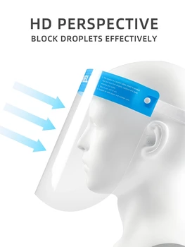 

10pcs Full Face Protective Mask With Glasses Adult Face Shield Eyes Cover Clear Transparent Visor For Cooking Splash Proof