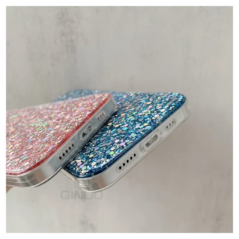 Luxury Glitter Sequin Shining Bling Silicone Soft Phone Case
