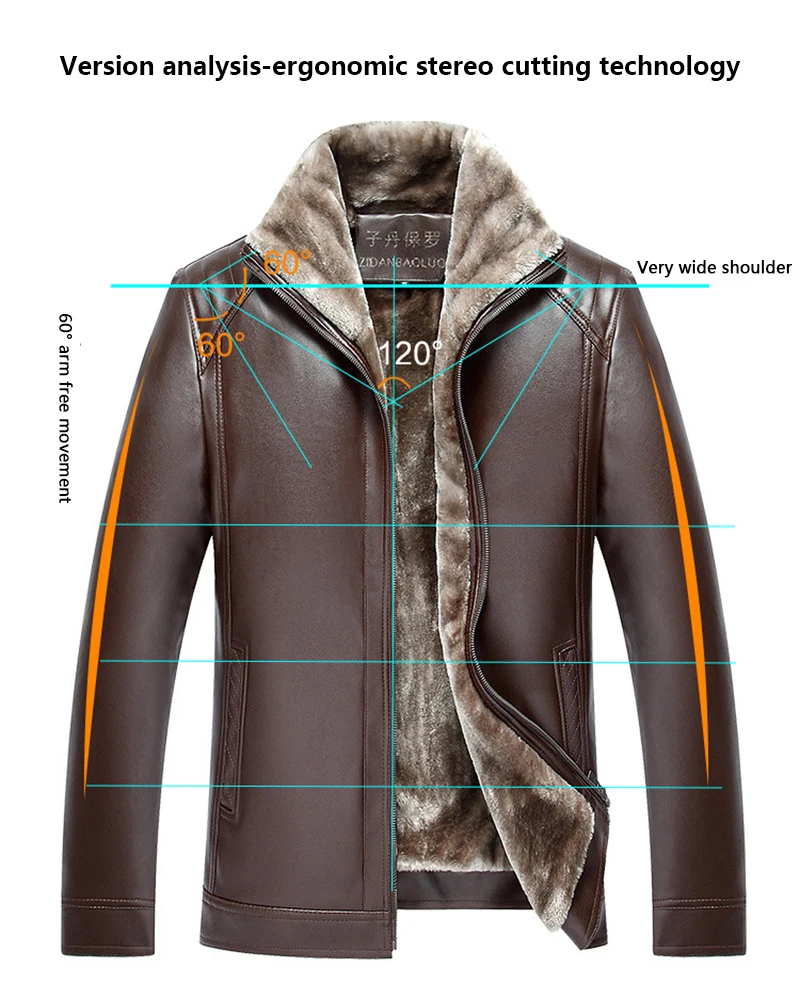 Новая модная Осенняя мужская кожаная куртка черная, коричневая мужская куртка со стоячим воротником кожаная байкерская куртка мотоциклетная кожаная куртка