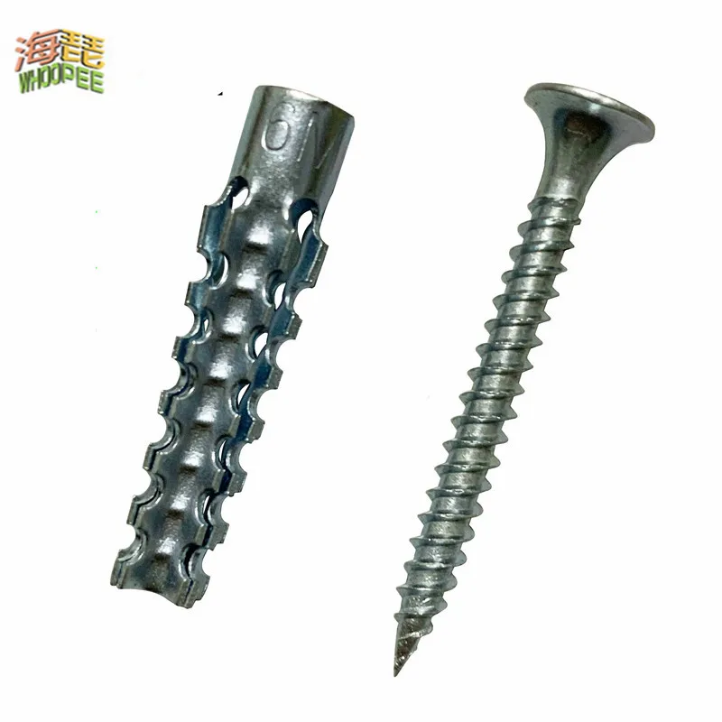 Expansion Plugs 10PCS M6 M8 Plastic expansion pipe nail upgraded version light iron screw light brick expansion plugs plastic wall anchor