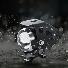 2 шт., мотоциклетные фары, лампы, вспомогательная лампа U5, светодиодные мотоциклетные прожекторы, аксессуары 12 В, мото Drl, точечные фары