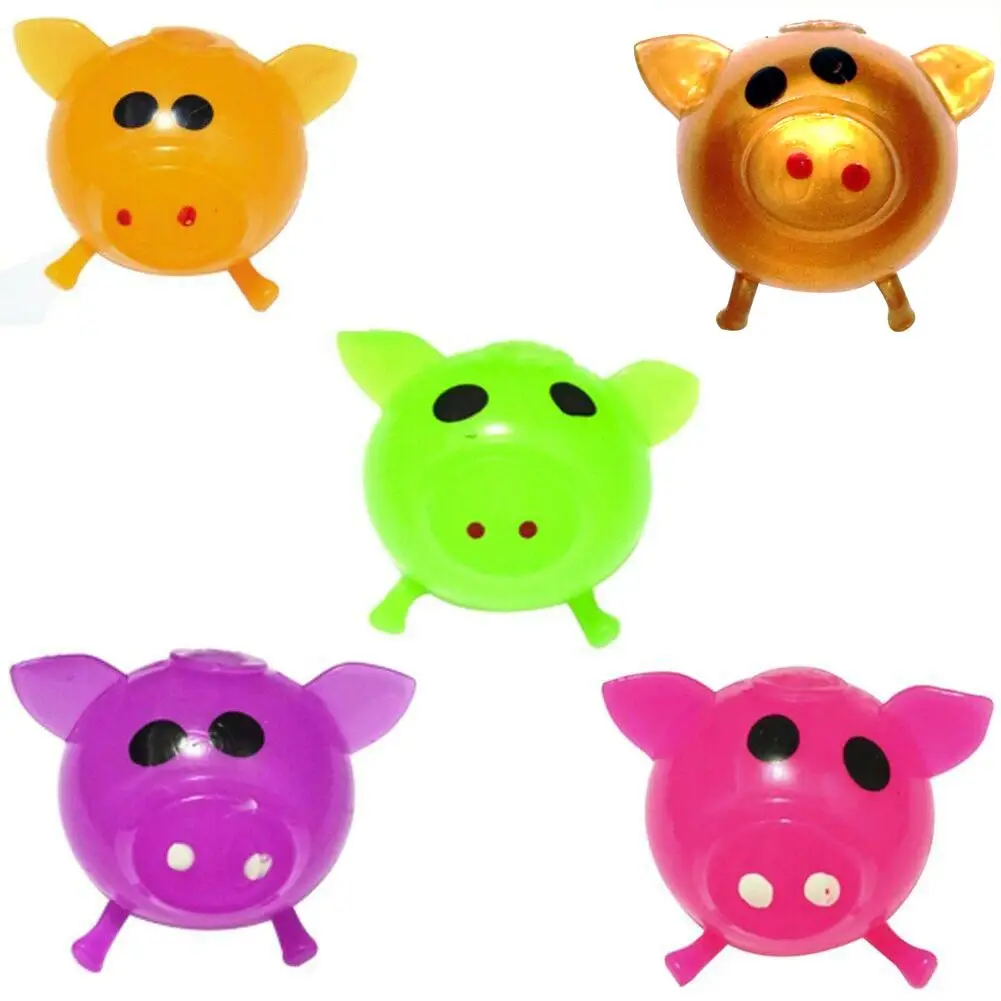 

1 Pcs Cute Anti Stress Splat Water Pig Ball Vent Toy Venting Sticky Smash Squeeze Novelty Shocker Gags Jokes Prank Toys New