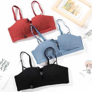 

1/2 cup Bra Set Push Up Brassiere seamless girls Underwear Suit Sexy Bra and panty stripe small Gather Women Lingerie Sets