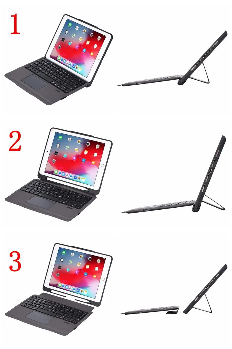 Чехол для клавиатуры для iPad 9,7 5th 6th Generation чехол для iPad Air 1 2 Pro 9,7 чехол Bluetooth клавиатура с тачпадом