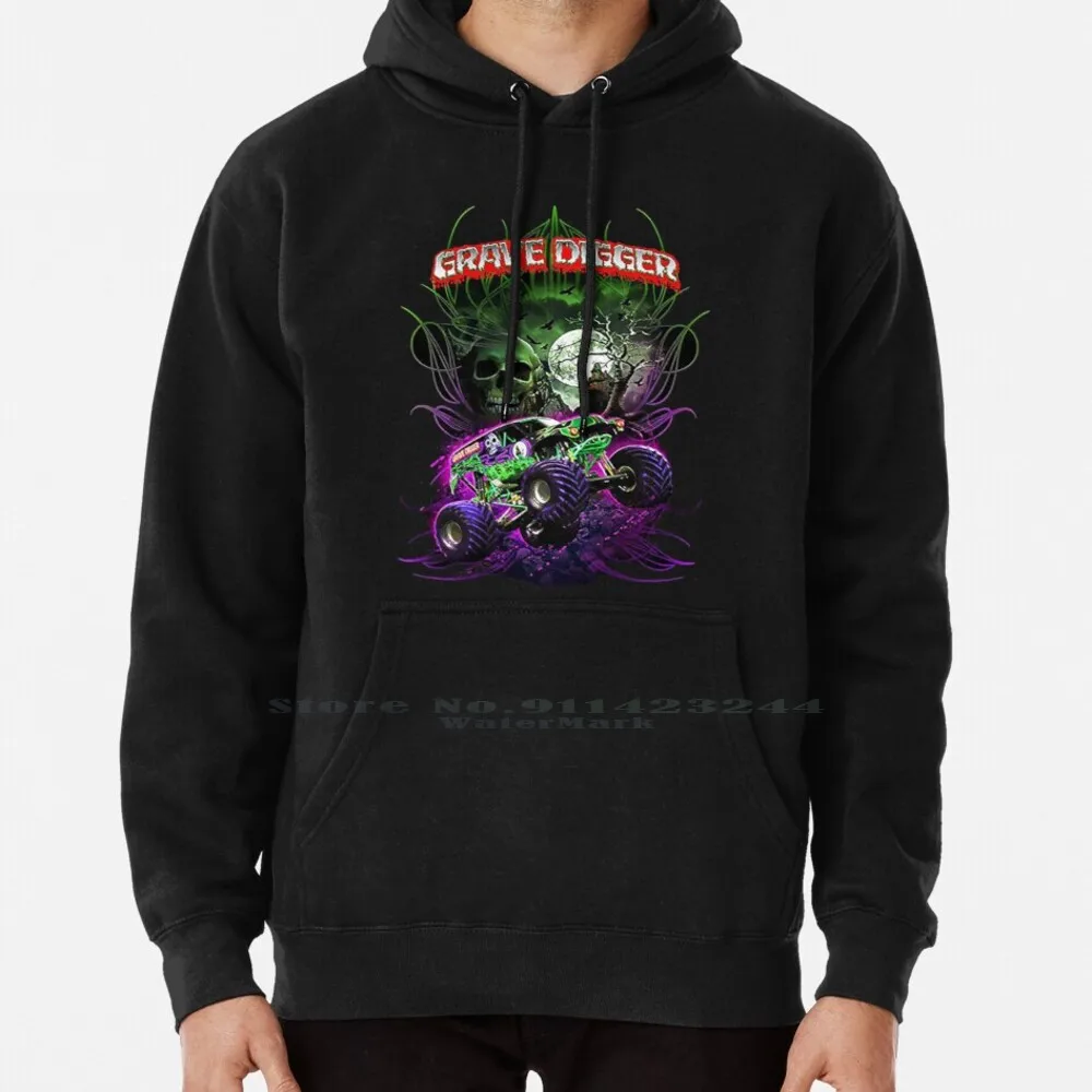 Grave Digger Monster Jam Monster Truck Felpa Con Cappuccio Maglione 6Xl Cotton Monster Truck Boys Monstertruck Bog Truck Show Lovers Vintage