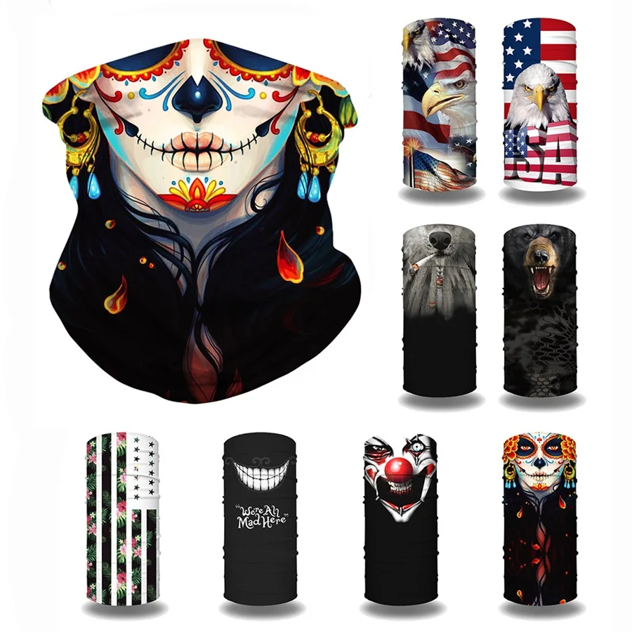 

Outdoor Sports Motorcycle Cycling Half Face Cover Balaclava Scarf Face Mask Seamless Bandana Headband Dustproof Ring Scarves