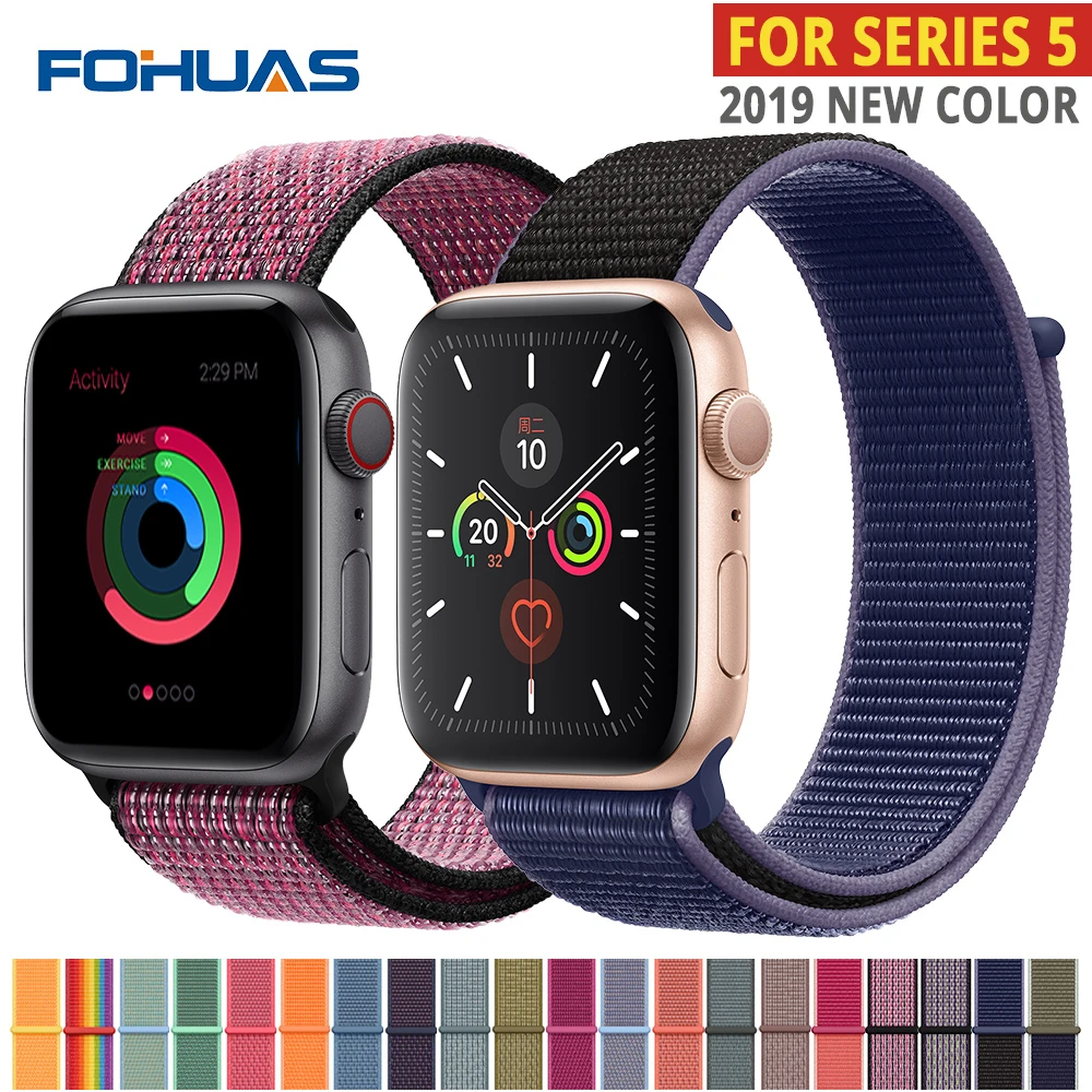 Нейлоновый ремешок для Apple Watch band series 5 42 мм iwatch 44 мм ремешок 38 мм 40 мм iwatch sreies 4 3 2 pulseira браслет ремешок для часов