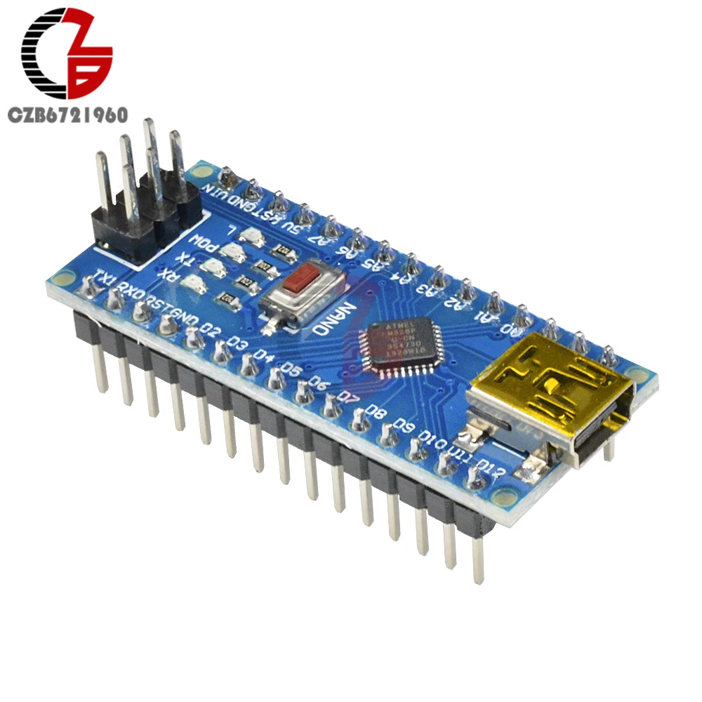 Мини DC CH340 CH340G Atmega328P микроконтроллер MCU плата контроллера Nano V 3,0 модуль драйвера Micro USB 5 в 6 в 12 В для Arduino